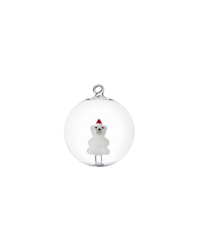 CHRISTMAS TALES 2 PCS CHRISTMAS BALL BEAR W/HAT - TROVE Malaysia
