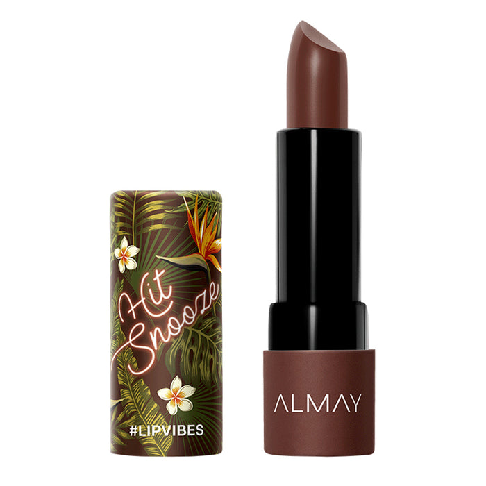Almay Lip Vibes Matte Lipstick 200 HIT SNOOZE with rich pigment, matte finish, and nourishing shea butter
