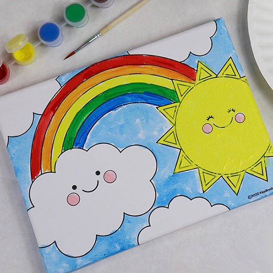 Assorted Rainbow DIY Paint & Canvas Kit