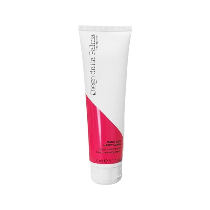150ml white and bright pink tube of Diego Dalla Palma Happy Hands Hand Cream.