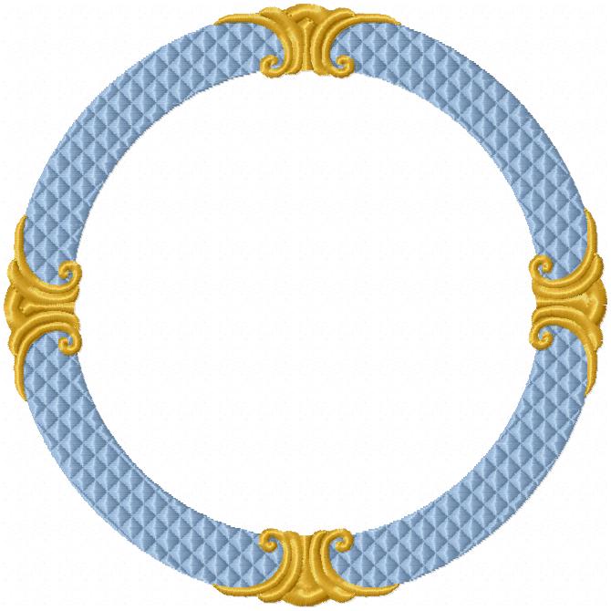 Fancy Circle Monogram Frame
