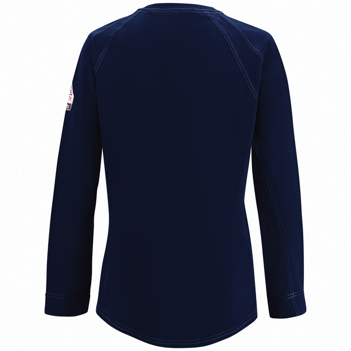 FR IQ SERIES COMFORT KNIT LONG SLEEVE T-SHIRT - DB-Dark Blue | Bulwark QT31