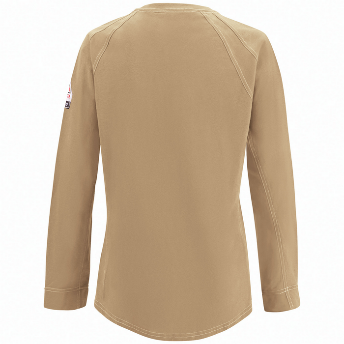FR IQ SERIES COMFORT KNIT LONG SLEEVE T-SHIRT - KH-Khaki | Bulwark QT31