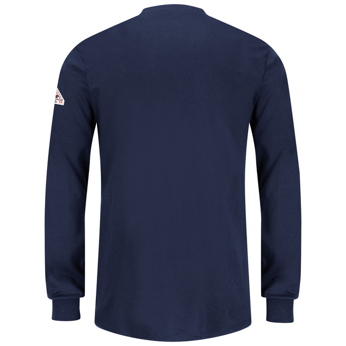 FR LONG SLEEVE LIGHTWEIGHT HENLEY - NV-Navy | Bulwark SEL3