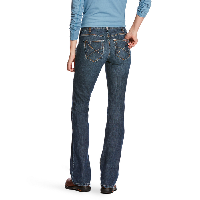 FR MID RISE DURALIGHT ELLA BOOT CUT JEAN - 400-Blue | Ariat 10026006
