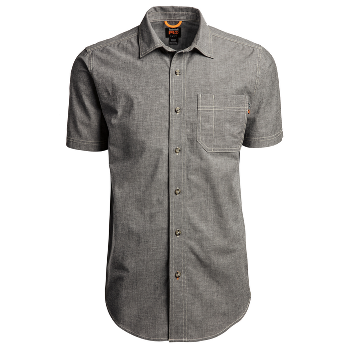 GRAFTON FLEX SHORT SLEEVE CHAMBRAY SHIRT - F29-Carbon | Timberland PRO TB0A1V7C