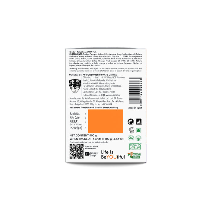 Grippy Orange Soap Buy 3 Get 1 Free