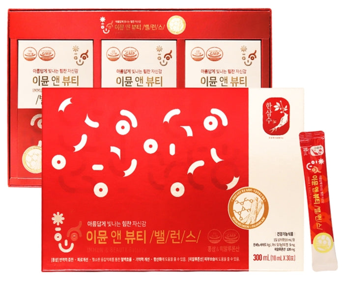 Han Sam Soo Immun & Beauty Balance Red Ginseng & Hyaluronic Acid 10ml x 30 PK