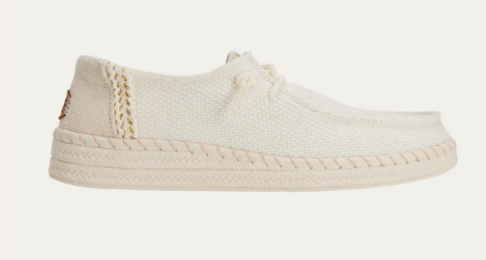 HEY DUDE Wendy Espadrille Woven -WHITE -