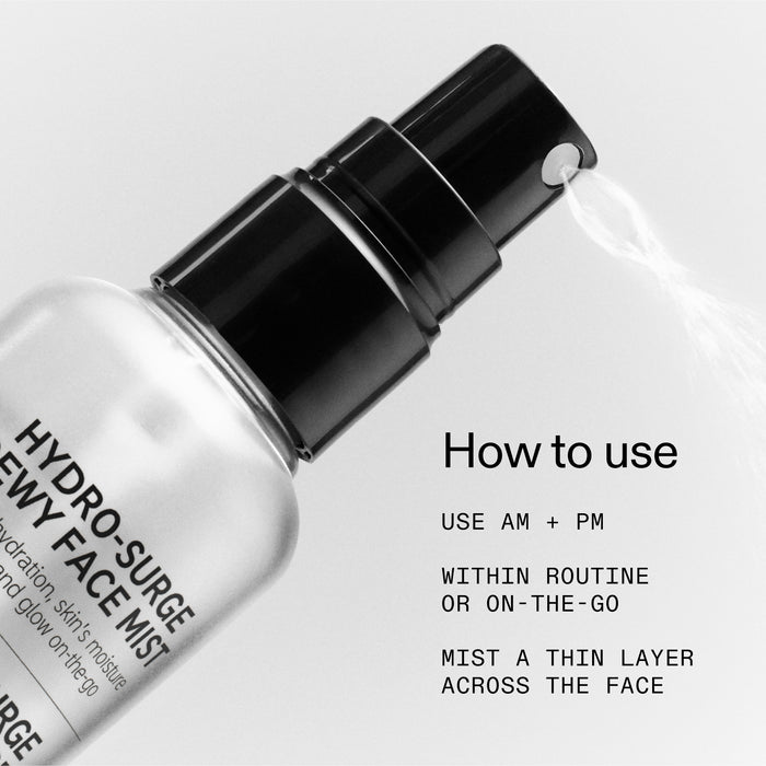 How to use AM+ PM within routine, or on the go. Mist a thin layer across the face