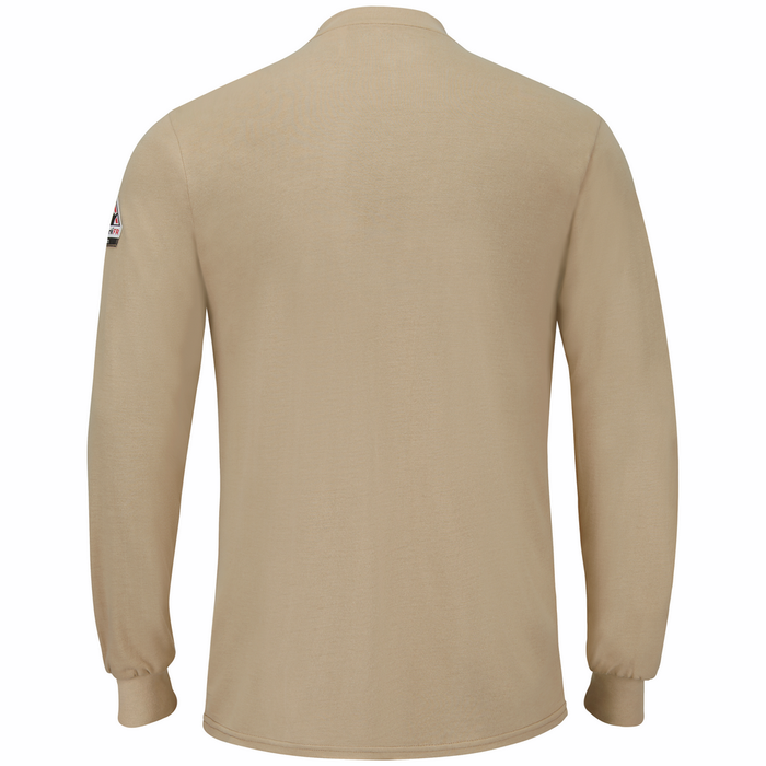LONG SLEEVE FR HENLEY SHIRT - KH-Khaki | Bulwark SML8