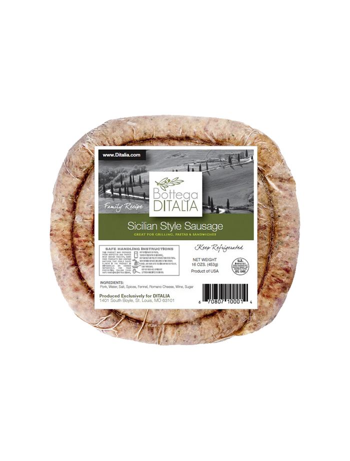 Luganega Slim Sicilian Style Sausage (Salsiccia) Mild - 16oz