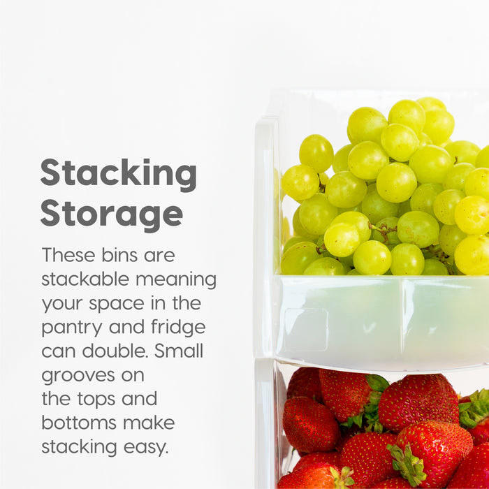 Medium Stackable Caddy Basket, 4 Pack, Clear - IRIS USA, Inc.