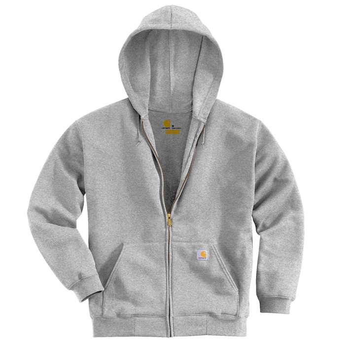 MIDWEIGHT HOODED ZIP FRONT SWEATSHIRT - HGY-Heather Gray | Carhartt K122