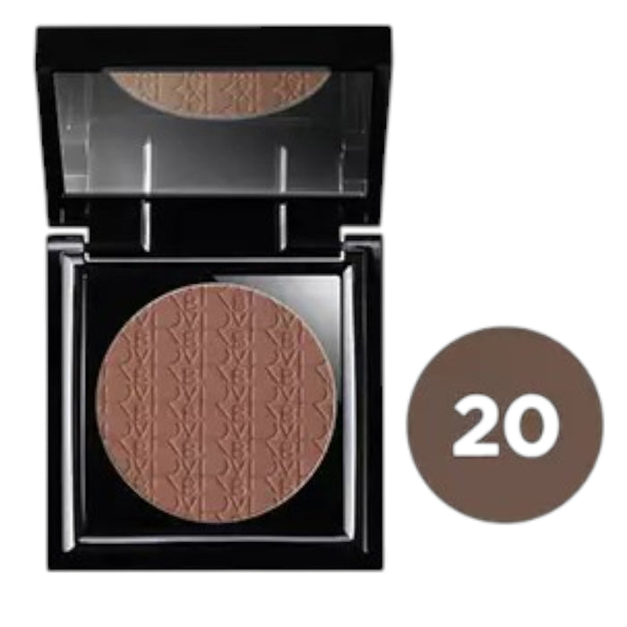 RVB The Make Up Mono Eyeshadow Matte Deep Brown #20 in a single palette.