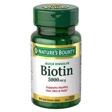 Nature'S Bounty Biotin 5000Mcg Vitamin 60 Tablets