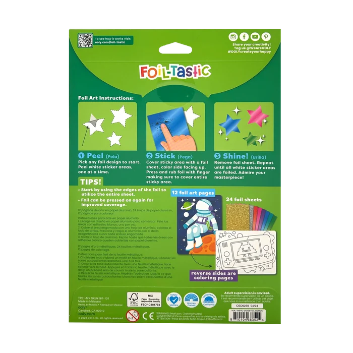Ooly: Foil-tastic Foil Art & Coloring Set - Gadgets & Gizmos