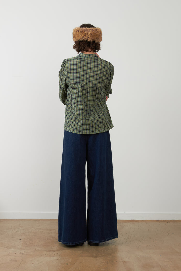 Orfeo Nolan Top Blue Check Patchwork - Precious Sparkle