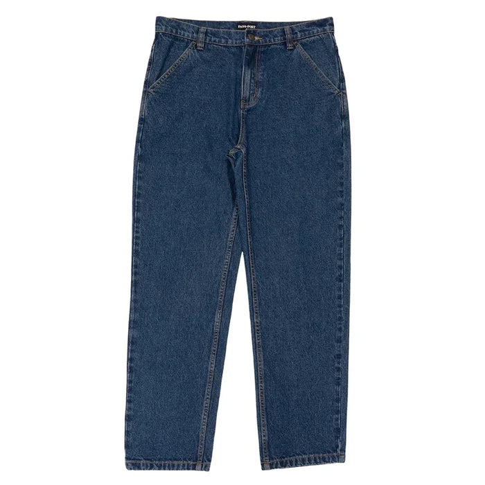 PassPort Recycled Denim Workers Club Pants Dark Indigo