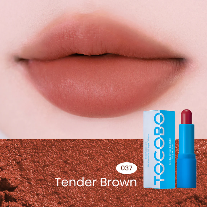 TOCOBO Powder Cream Lip Balm #037 TENDER BROWN Nudie Glow Australia