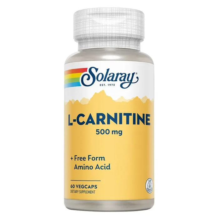Solaray L- Carnitine 500mg Veg Capsules, Pack of 60's Solaray