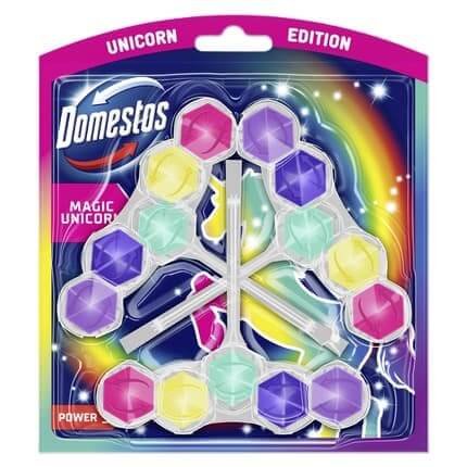 Unilever Domestos Magic Unicorn Power 5 Toilet Block 3 X 50 G