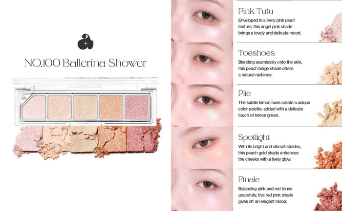 Unleashia Mood Shower Face Palette No.1 Vanilla