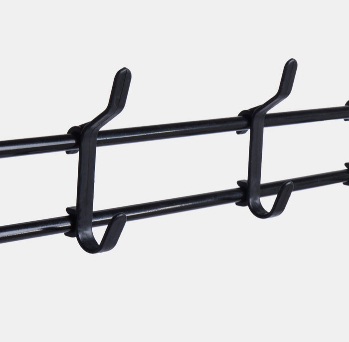 16 Hook Garment Rack with Shelving - Black 🇬🇧