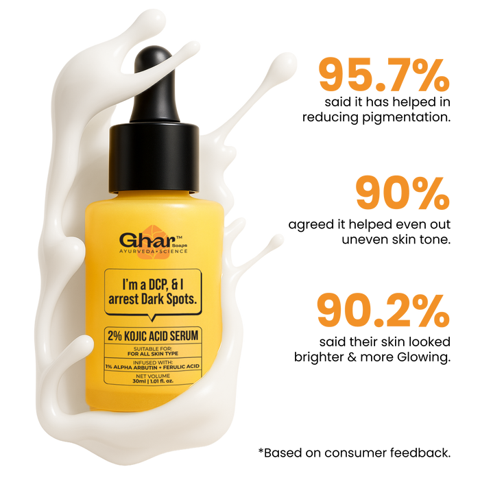 2% kojic acid serum infused with 1% alpha arbutin to reduce pigmentation