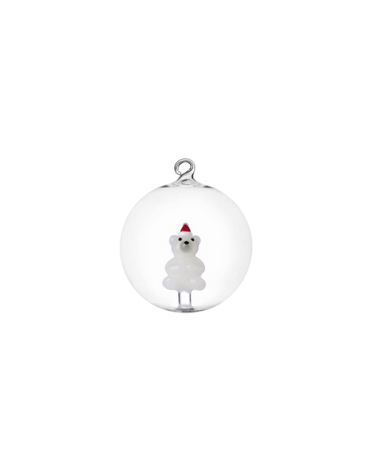 CHRISTMAS TALES 2 PCS CHRISTMAS BALL BEAR W/HAT - TROVE Malaysia