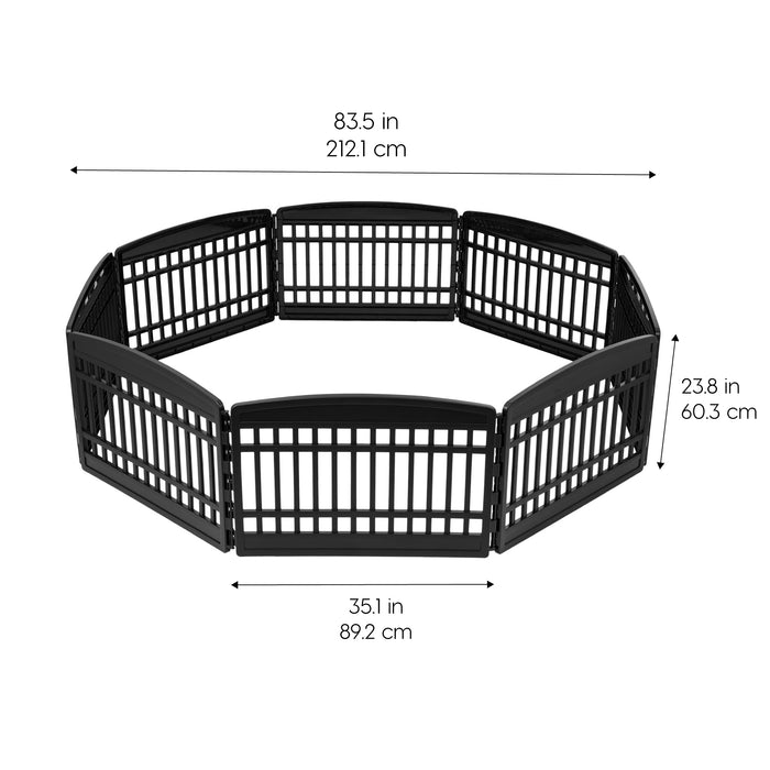 24" Exercise 8-Panel Pet Playpen without door - IRIS USA, Inc.