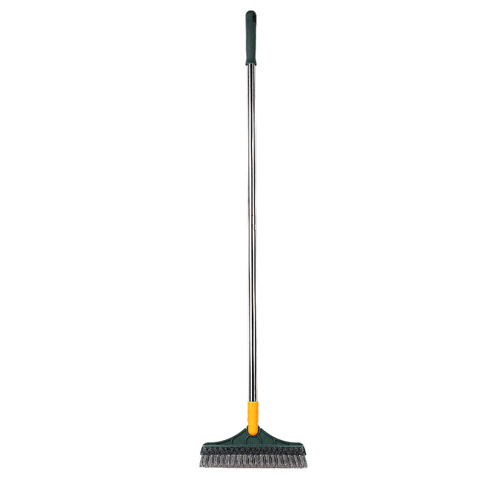 3 in 1 Floor Scrub Brush Squeegee Mop Water Scrubber with 120 Degree Rotating Head - Yellow + Green 🇬🇧