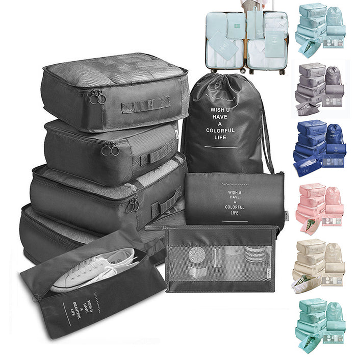 8-piece Set Luggage Divider Bag Travel Storage Clothes Underwear Shoes Organiser Packing Cube Bag 🇨🇳