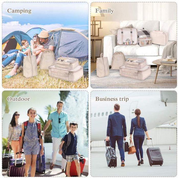 8-piece Set Luggage Divider Bag Travel Storage Clothes Underwear Shoes Organiser Packing Cube Bag 🇨🇳