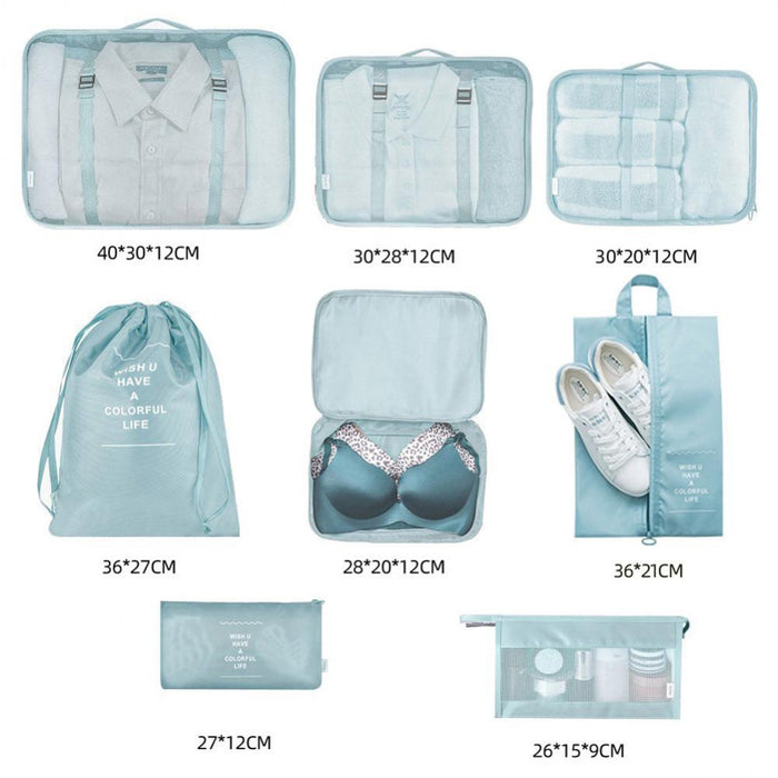 8-piece Set Luggage Divider Bag Travel Storage Clothes Underwear Shoes Organiser Packing Cube Bag 🇨🇳