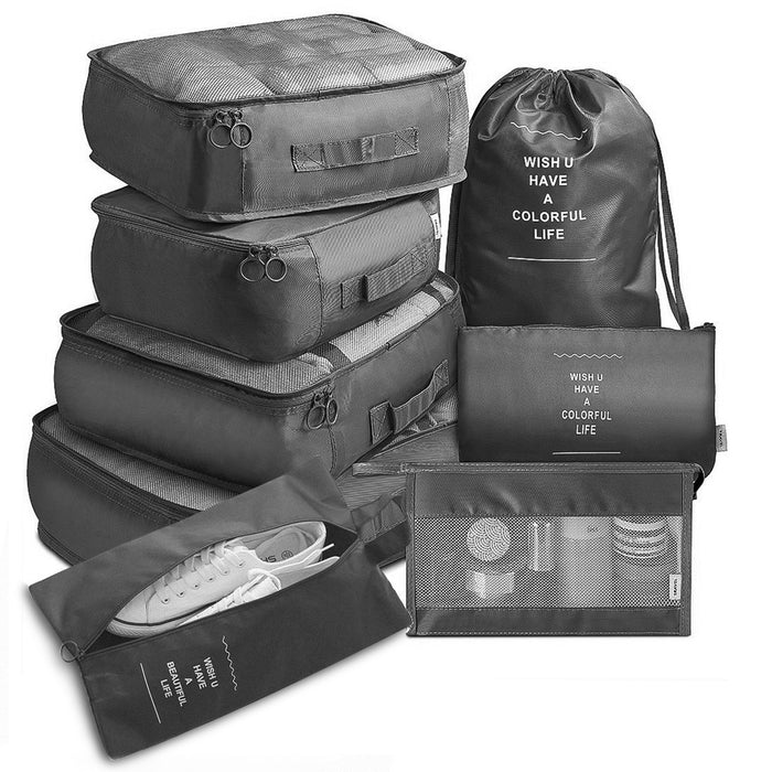 8-piece Set Luggage Divider Bag Travel Storage Clothes Underwear Shoes Organiser Packing Cube Bag 🇨🇳