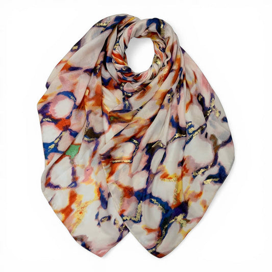 Abstract Marble Effect Scarf Classic - Precious Sparkle