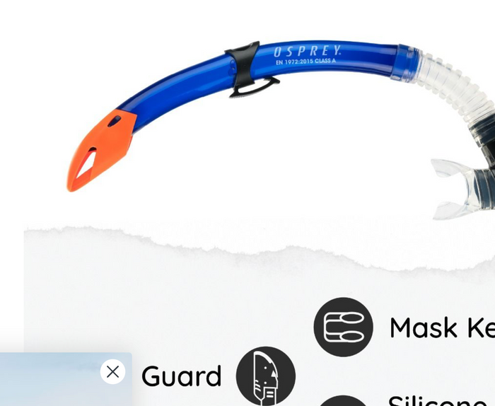 Adults Mask , Snorkel Set With Fins  - Blue