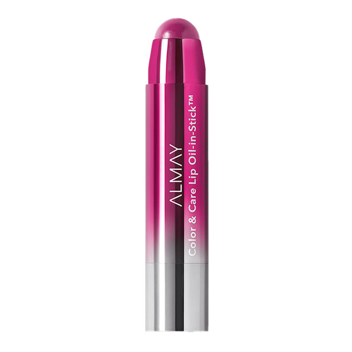 Almay Color & Care Lip Oil-In-Stick 110 Sugar Plum with plum tint, glossy hydration, and oil-based comfort