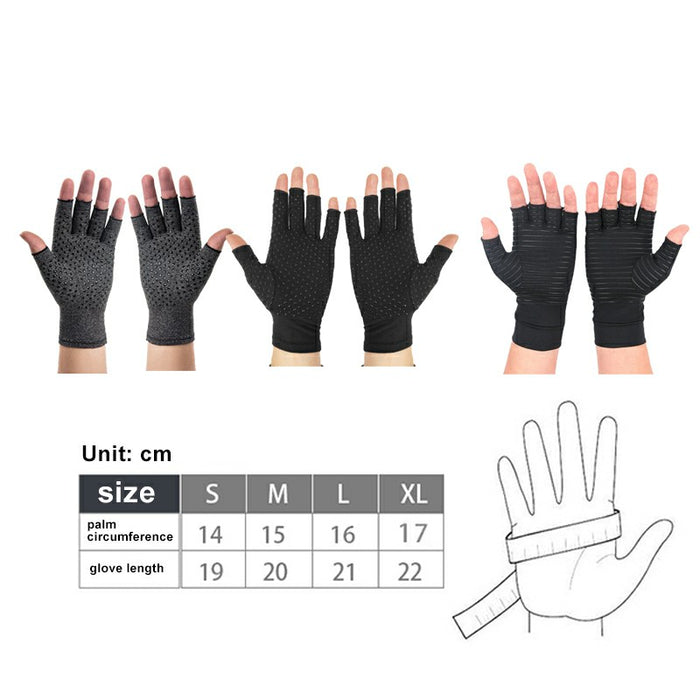 Anti Arthritis Gloves Hand Support Pain Relief Copper Finger Compression 🇬🇧
