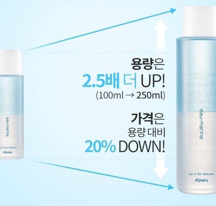 A'pieu Mineral eau-marine Lip & Eye Remover 250ml