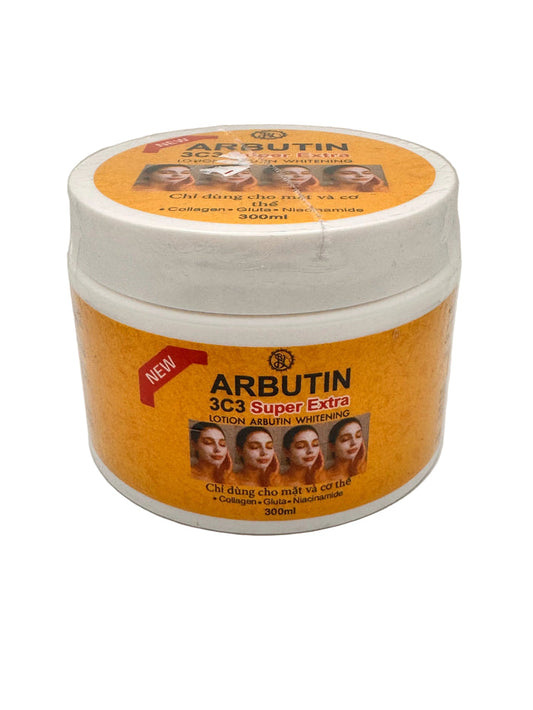 Thai triple-action brightening body lotion with Alpha Arbutin, Vitamin C and Collagen for even, luminous skin