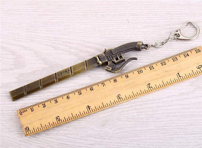 Anime Attack On Titan Keychain Metal Bronze Pendant Kyojin Key Chain - TheAnimeSupply