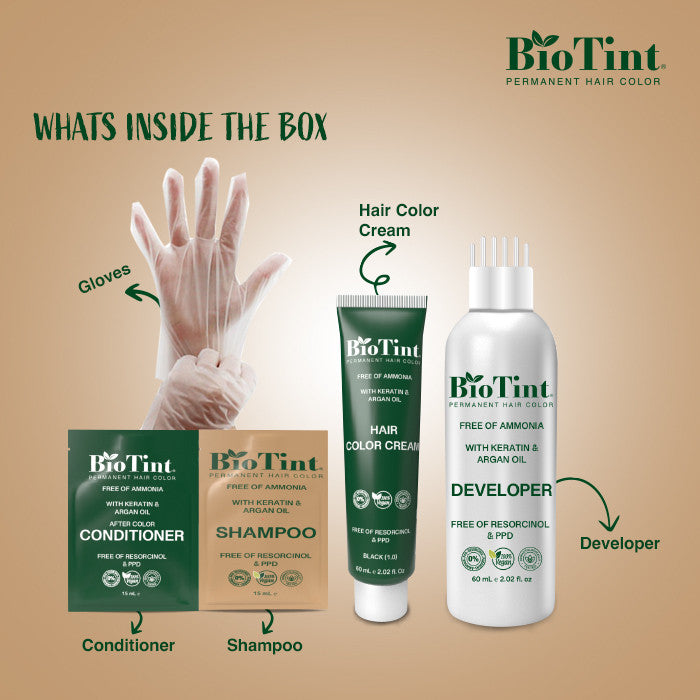 BioTint Permanent Hair Color - 5.0 Light Brown BioTint