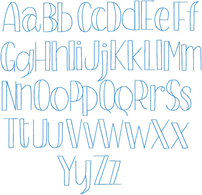 CARTOON RUNNING STITCH FONT