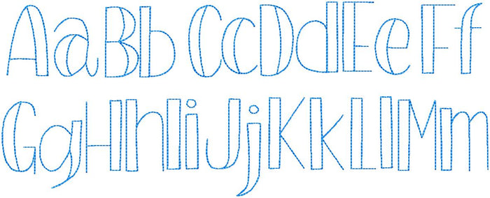 CARTOON RUNNING STITCH FONT