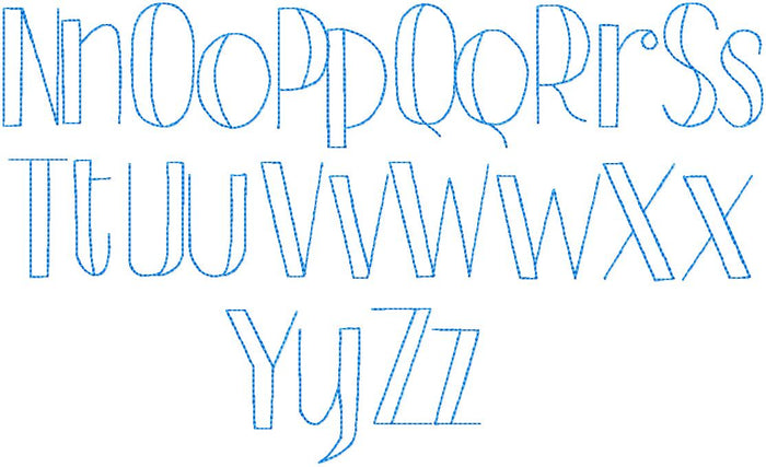 CARTOON RUNNING STITCH FONT