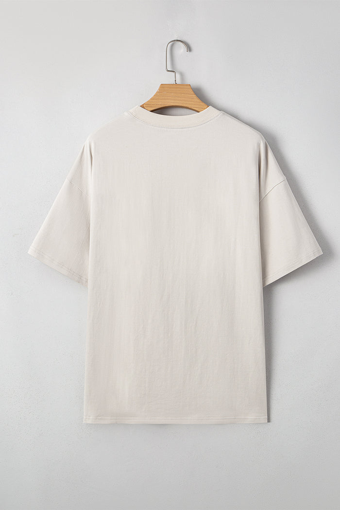 Casual Oversize Big Bow Printed Drop Shoulder Tunic Casual Tee 🇺🇲
