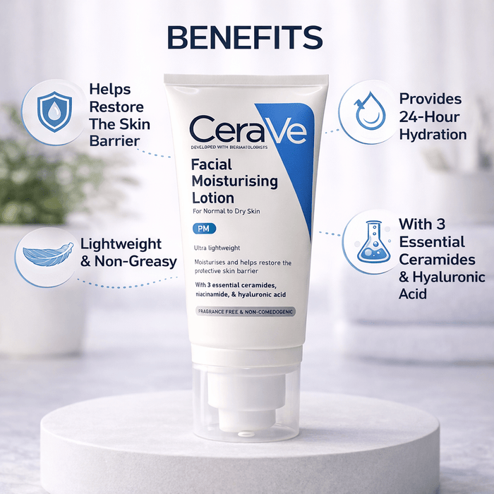 CeraVe Facial Moisturising Lotion PM - Cosmosentials