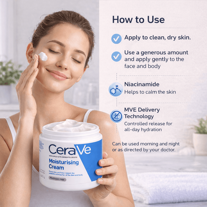 CeraVe Moisturising Cream 454g - Cosmosentials